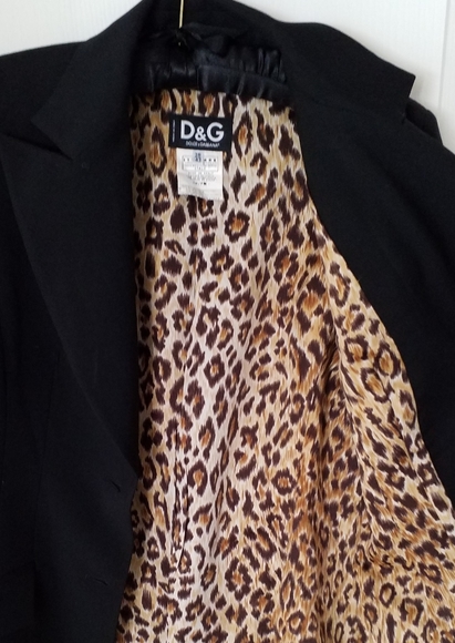 NEW  DOLCE GABBANA WOMANS BLK BLAZER LEOPARD  SM - Picture 4 of 7